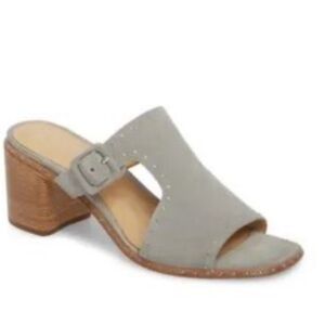 Rag&bone Matthew gray open teo suede leather mule size 37